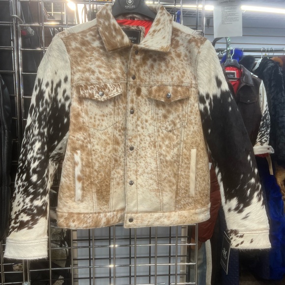 Other - Men's Cowhide Jacket with Black and Brown Accents